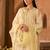 Mint green embroidered silk chanderi kurta set