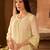 Mint green embroidered silk chanderi kurta set