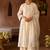 Daisy ivory blue embroidered silk chanderi kurta set