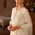 Daisy ivory blue embroidered silk chanderi kurta set