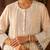Daisy ivory blue embroidered silk chanderi kurta set