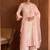 Pink embroidered silk chanderi kurta set