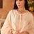 Pink embroidered silk chanderi kurta set