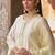 Mint green embroidered silk chanderi kurta set