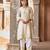 Mint green embroidered silk chanderi kurta set