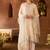 Daisy ivory blue embroidered silk chanderi kurta set