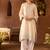 Daisy ivory blue embroidered silk chanderi kurta set