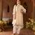 Daisy ivory blue embroidered silk chanderi kurta set