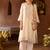 Daisy ivory blue embroidered silk chanderi kurta set