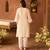 Pink embroidered silk chanderi kurta set