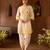 Lemon yellow embroidered silk chanderi kurta set