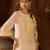 Lemon yellow embroidered silk chanderi kurta set
