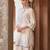 Daisy ivory blue embroidered silk chanderi kurta set