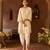 Mint green embroidered silk chanderi kurta set