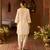 Mint green embroidered silk chanderi kurta set