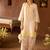 Lemon yellow embroidered silk chanderi kurta set