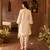 Lemon yellow embroidered silk chanderi kurta set