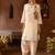 Daisy ivory blue embroidered silk chanderi kurta set