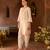 Pink embroidered silk chanderi kurta set