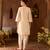 Pink embroidered silk chanderi kurta set