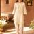 Mint green embroidered silk chanderi kurta set