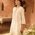 Mint green embroidered silk chanderi kurta set