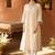 Daisy ivory blue embroidered silk chanderi kurta set