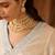Daisy ivory blue embroidered silk chanderi kurta set