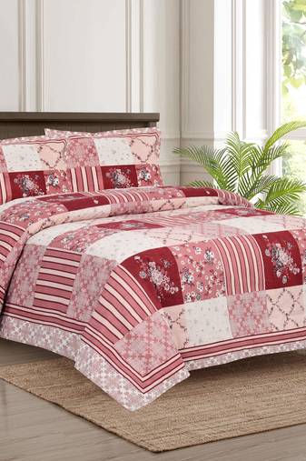 Bedsheet with Pillow Covers for Home & Bedroom Use