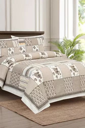 Bedsheet with Pillow Covers for Home & Bedroom Use