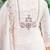 Women's cream muslin cotton embroidered mandarin neck kurta set with dupatta