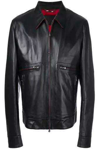 men's genuine lambskin leather biker jacket classic moto zip style premium versatile
