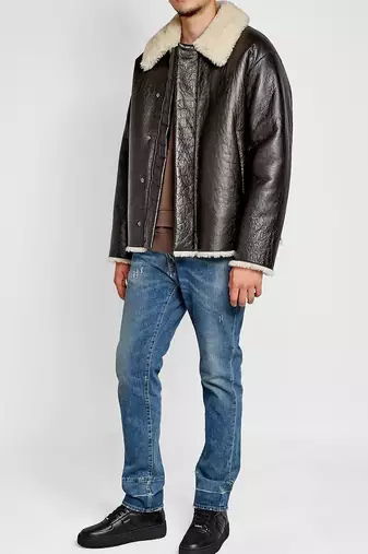 men's genuine lambskin leather biker jacket classic moto zip style premium sophisticated