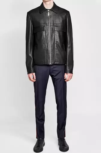 men's genuine lambskin leather biker jacket classic moto zip style premium sophisticated