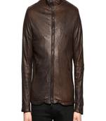 Men's genuine lambskin leather jacket leather motorcycle biker racer style jacket-cl-m64