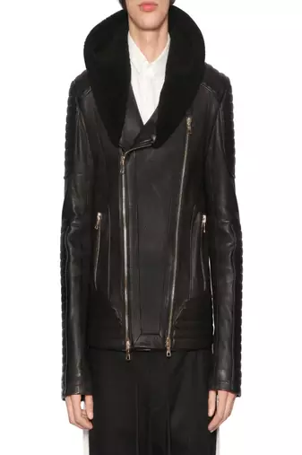 men's genuine lambskin leather biker jacket classic moto zip style premium genuine