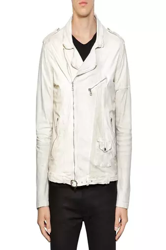men's genuine lambskin leather biker jacket classic moto zip style premium superior