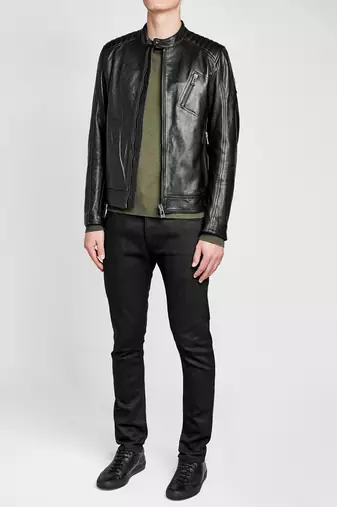 men's olive green lambskin leather jacket classic zip up style exclusive