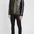 Men's olive green genuine lambskin leather jacket stylish slim fit leather jacket-l70