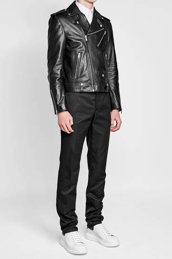 men's genuine lambskin leather biker jacket classic moto zip style premium refined