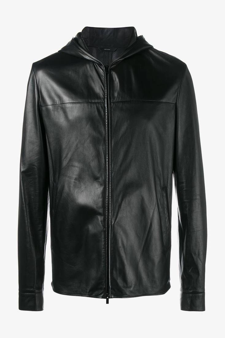 Men's genuine lambskin leather jacket leather motorcycle biker racer style jacket-cl-m92