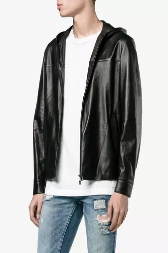 men's genuine lambskin leather biker jacket classic moto zip style premium fine