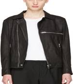 Men's genuine lambskin leather jacket leather motorcycle biker racer style jacket-cl-m94