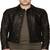 Men's genuine lambskin leather jacket leather motorcycle biker racer style jacket-cl-m99
