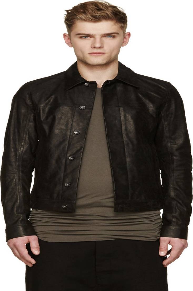 Men's genuine lambskin leather jacket leather motorcycle biker racer style jacket-cl-m99