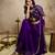 Elegant chinon embroidered anarkali dress with dupatta