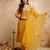 Women embroidered chanderi silk kurta set with organza dupatta