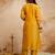 Women embroidered chanderi silk kurta set with organza dupatta