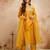 Women embroidered chanderi silk kurta set with organza dupatta