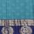 Light blue pure cotton woven zari work saree with blouse